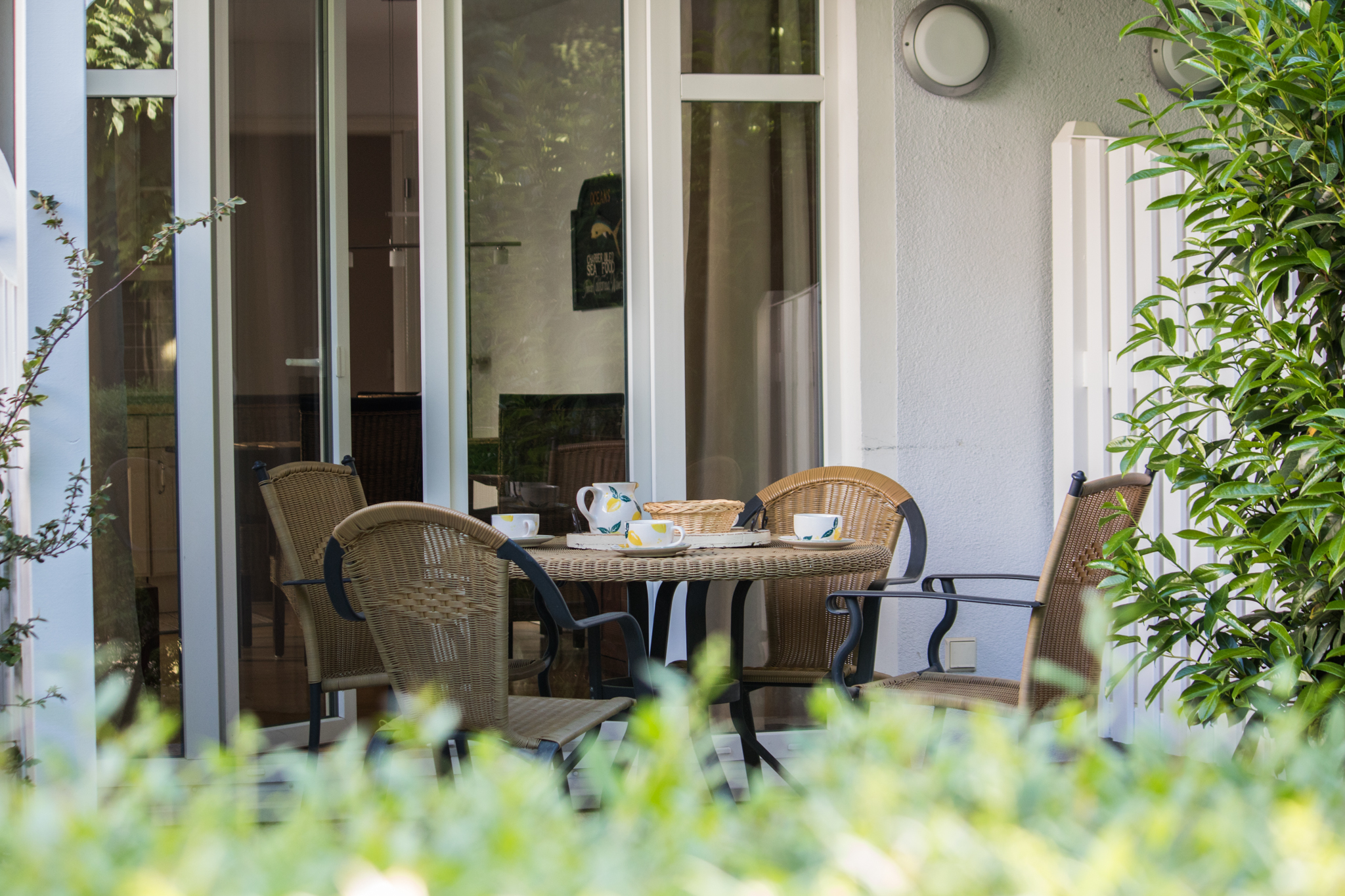 Resid. Prorer Wiek, App. 1, strandnah in Binz, möbl. Terrasse mit Kurparkblick